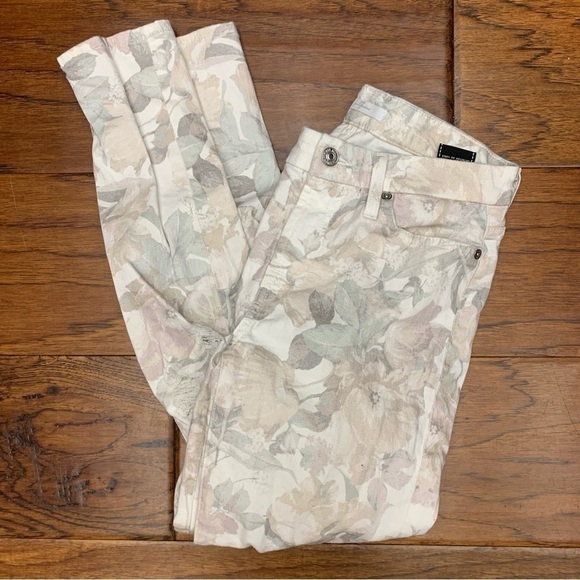 7 for all mankind floral distressed jeans - Picture 1 of 8